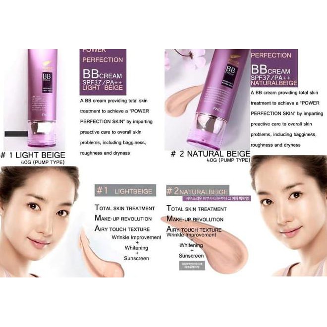 (Hàng Mới Về) Kem Bb 8awh The Faceshop It Power Perfection Spf37 / Pa + + - Natural 1x3i