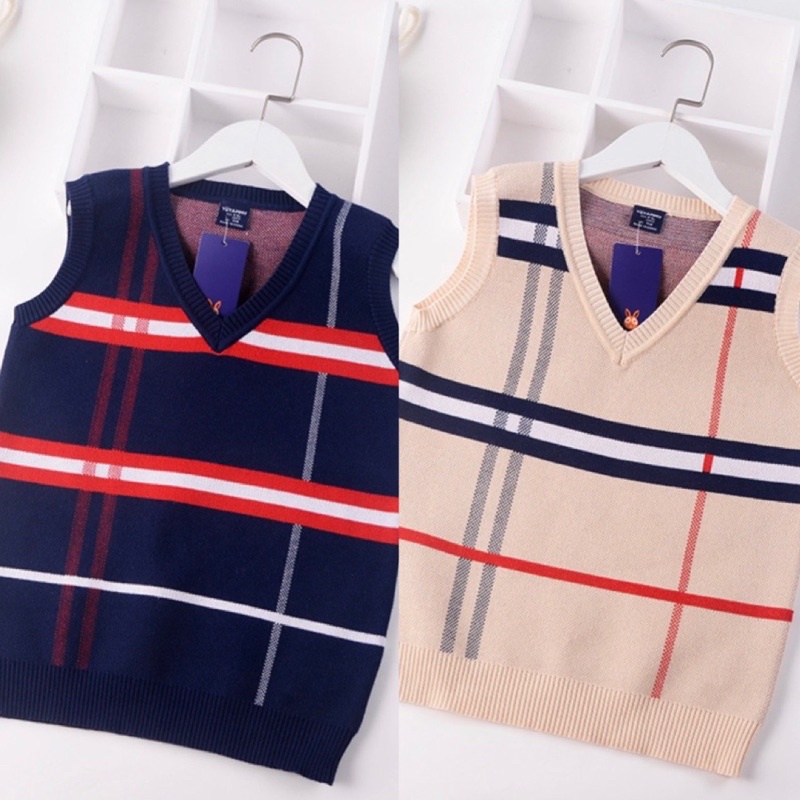 Áo gile len bé trai size lớn thu đông, ghile Hàn Quốc mùa đông cho bé cỡ đại