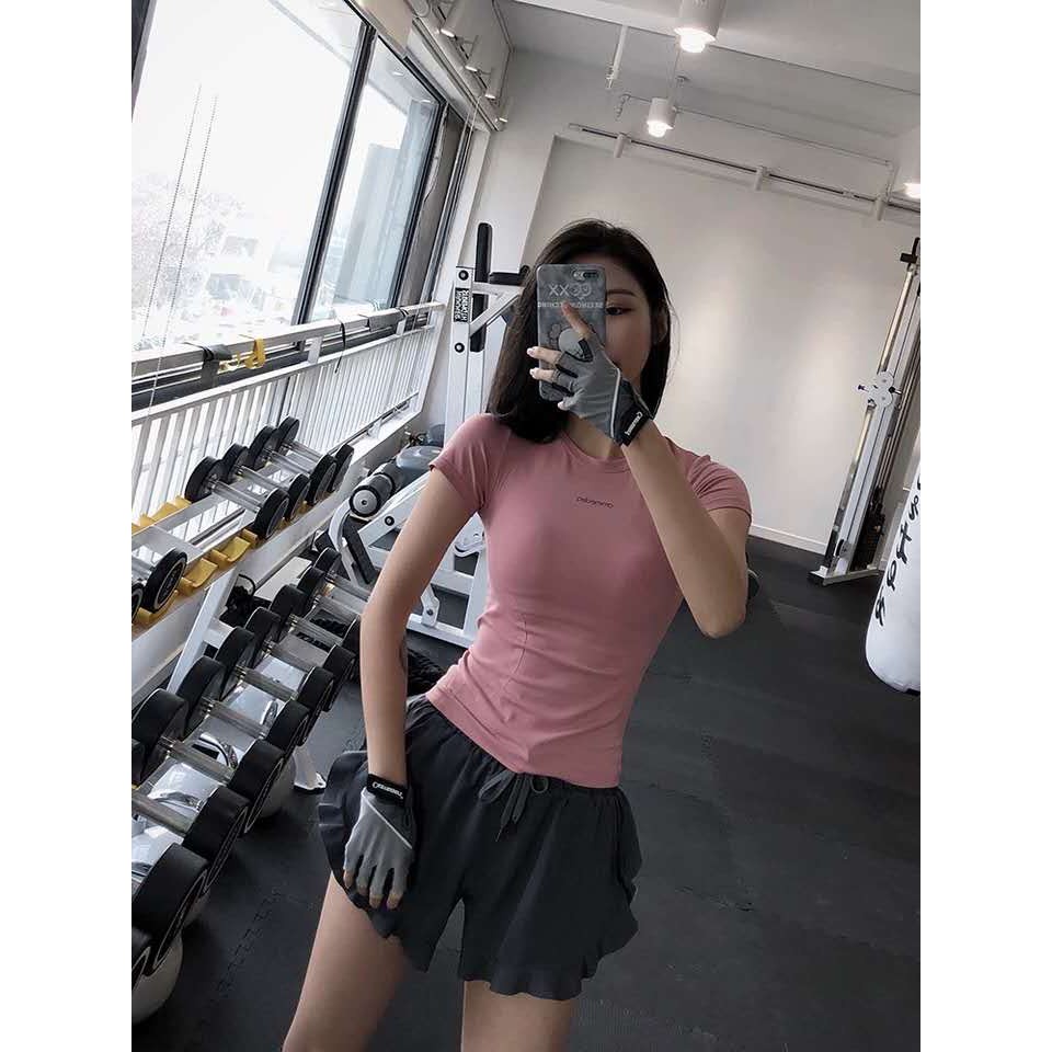 Áo tập gym Ami cộc tay tập yoga, thể thao, zumba nữ Bin Sports A087