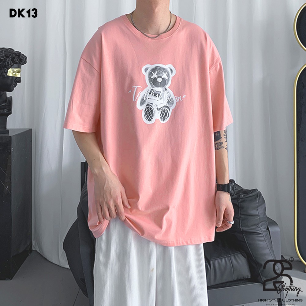 Áo Thun Basic Trơn Missout 2S Clothing, Áo Phông Tay Lỡ Form Rộng Nam Unisex Màu Hồng In Hình DK13