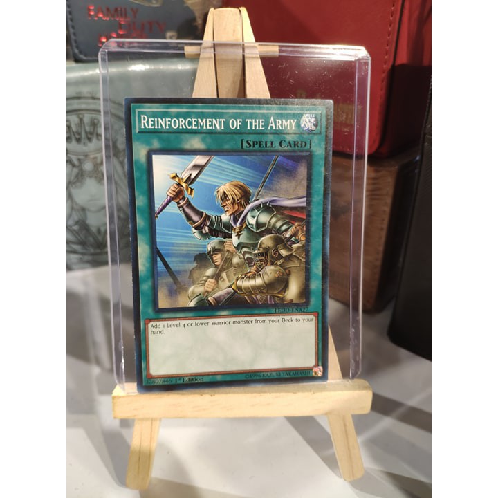 Lá bài thẻ bài Yugioh Chi Viện Reinforcement of the Army - Tặng bọc bài nhựa bảo quản