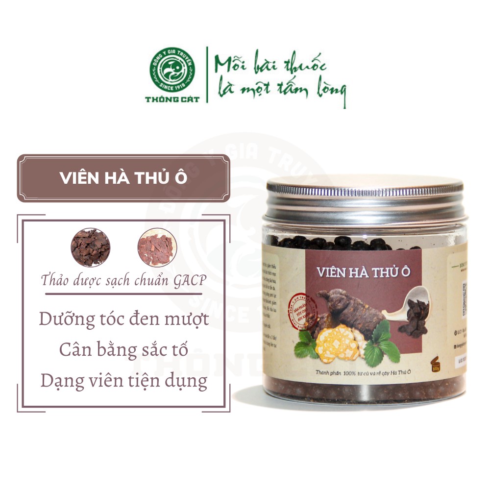 Hà thủ ô đen tóc Đông Y gia truyền Thông Cát (Since 1918)-  Mượt tóc, Giảm rụng tóc trong vòng 7 ngày