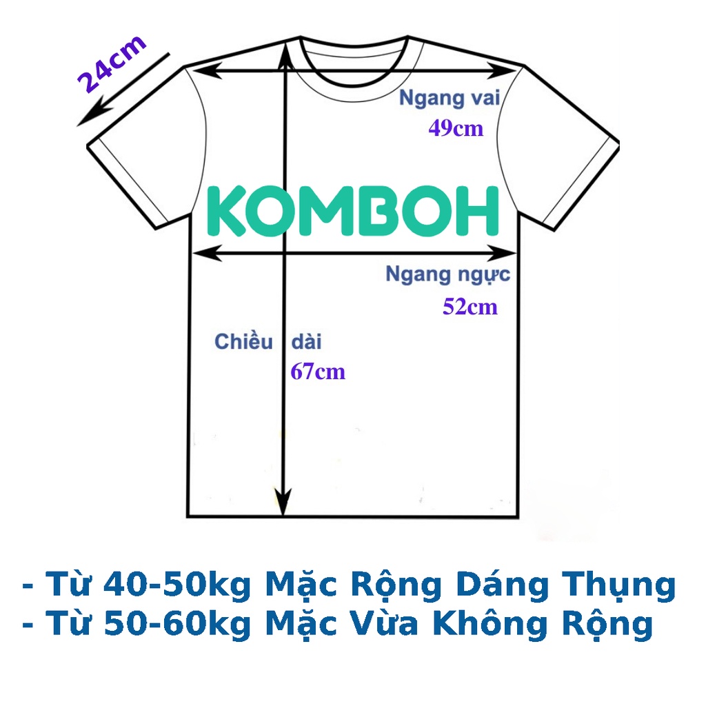 Áo phông nam nữ KOMBOH thun tay lỡ Unisex oversize form rộng đẹp ulzzang 4 MÀU 2 A121