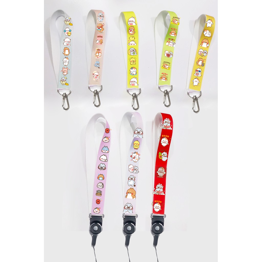 dây strap tonton STI12 hoạt hình dây treo thẻ name tag ngắn cute dễ thương 15cm