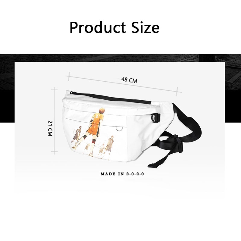 Túi Canvas Đeo Chéo In Hình Haikyuu Phong Cách Hàn Quốc Cho Nam Nữ