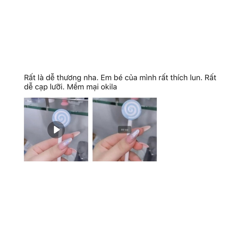 👅Dụng cụ vệ sinh lưỡi 👅 hình cây kẹo mút cho bé Sói Cá Hý