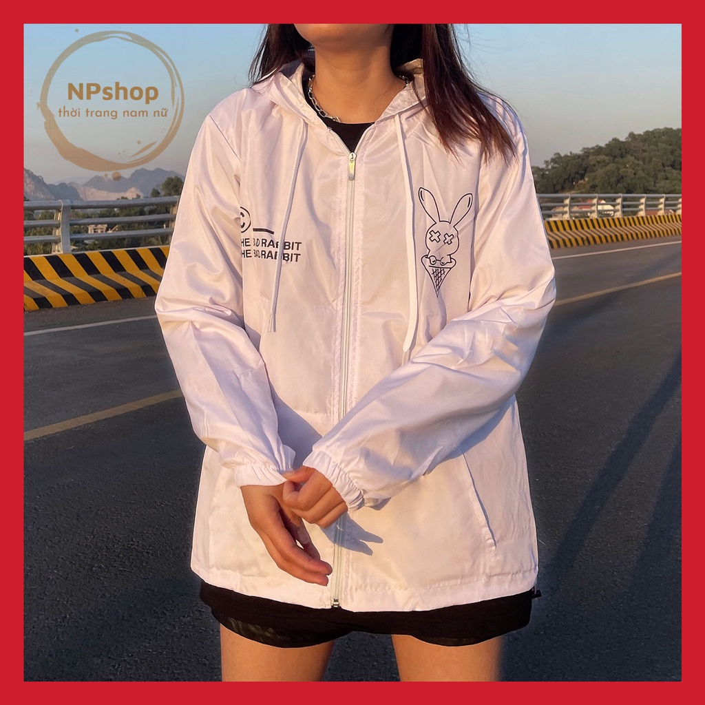 Áo khoác dù Bad Rabbit nam nữ form rộng , áo gió Unisex Chống Nắng ulzzang Jacket Bomber | BigBuy360 - bigbuy360.vn
