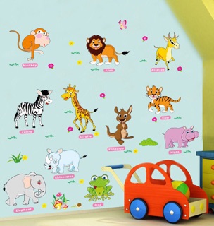 Decal dán tường hình thú