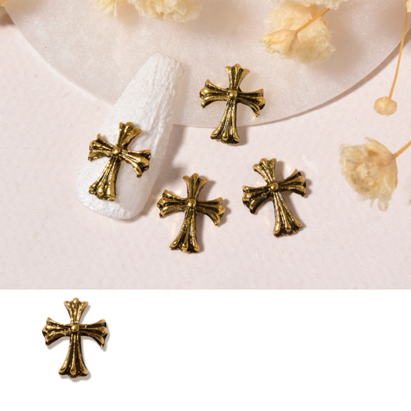 Set 5 Phụ Kiện Trang Trí Móng Tay 3d Phong Cách Gothic Charms