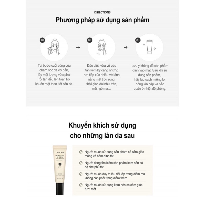 Kem Nền Trang Điểm CareCella Velvet Cover BB Cream 50ml