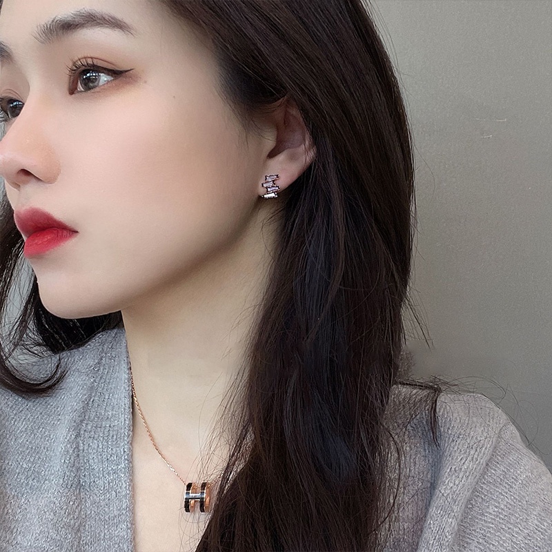 Bông Tai Bạc 925 Hình Chùm Nho Phong Cách Hàn Quốc Đơn Giản Thời Trang