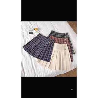 G10. 8852. CHÂN VÁY KẺ 2 KHUY