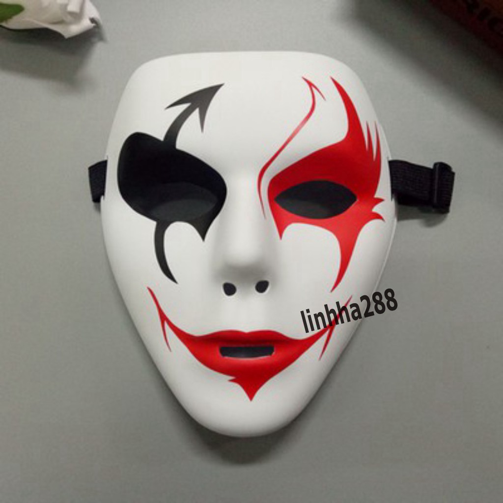 (BẢN ĐẶC BIỆT) Mặt Nạ Jabbawockeez Mặt Nạ Cosplay Mặt Nạ Hóa Trang Màu Trắng Hàng nhập khẩu-Mặt nạ vẽ mũi tên sát thủ