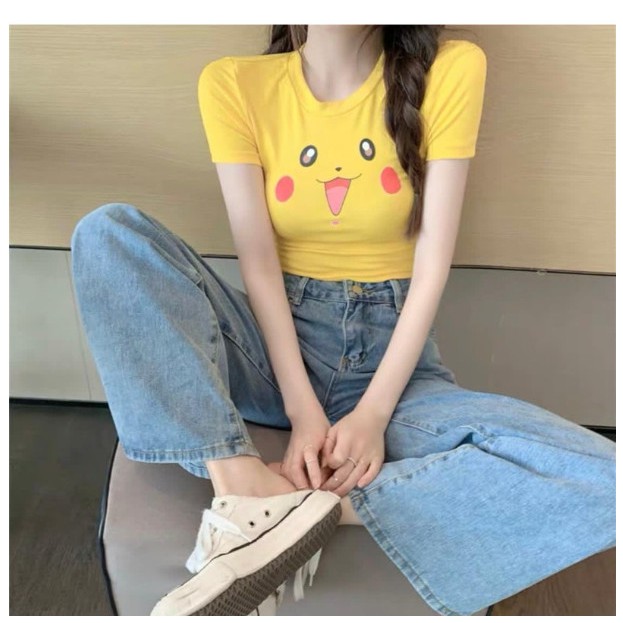 Áo croptop hoạt hình PKM A5093