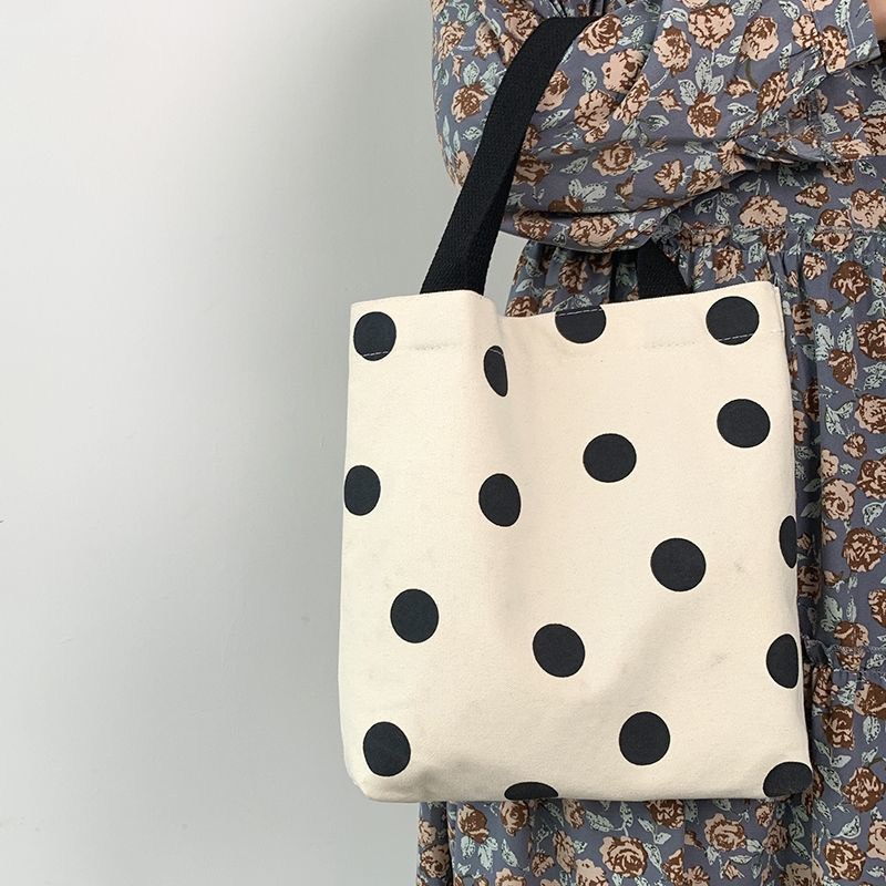 Túi Tote Mini Vải Canvas Họa Tiết Đáng Yêu Cho Bạn Gái