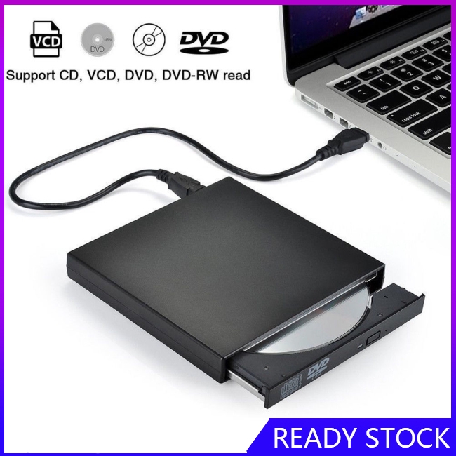 FL【COD Ready】Ổ đĩa ghi DVD/CD-RW di động cho Laptop/Máy tính Windows 98/8/10