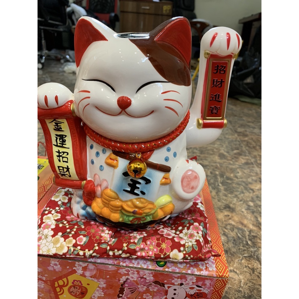 Mèo thần tài vẫy tay chạy pin xinh xắn- chiêu tài nghênh lộc