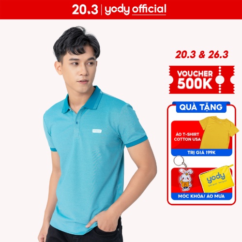 Áo polo nam YODY phông tay ngắn, cổ bẻ chất vải cotton mắt chim, chuẩn phom xuất xịn APM3299