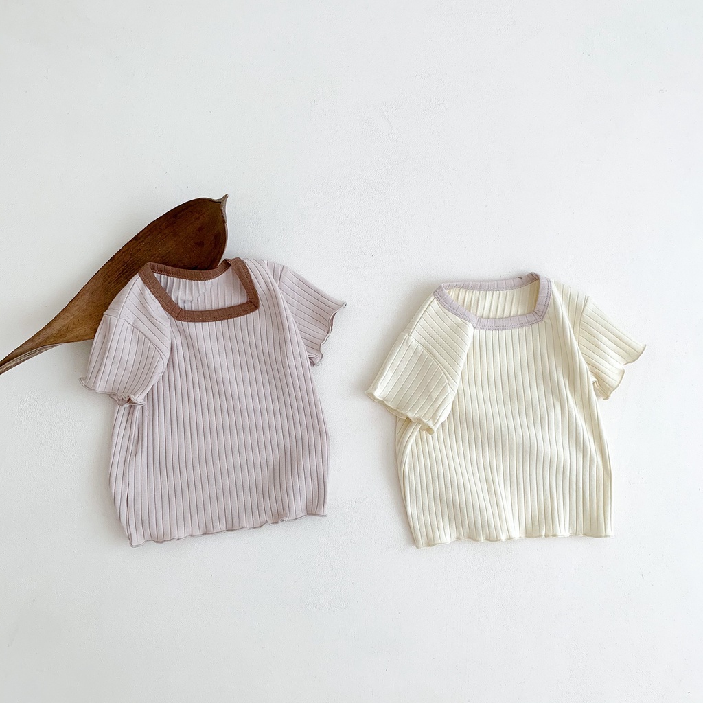 Bộ Đồ Cotton Ngắn Tay Thời Trang Mùa Hè Dành Cho Bé Gái 0-3 Tuổi