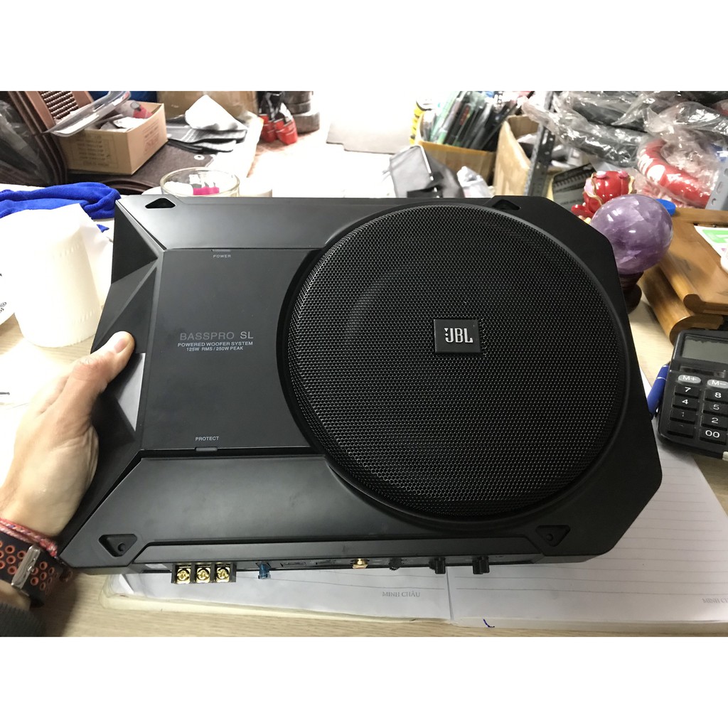 LOA SUB SIÊU TRẦM JBL BASSPRO SL, ĐẶT GẦM GHẾ Ô TÔ. BẢO HÀNH ĐIỆN TỬ CHÍNH HÃNG 12 THÁNG