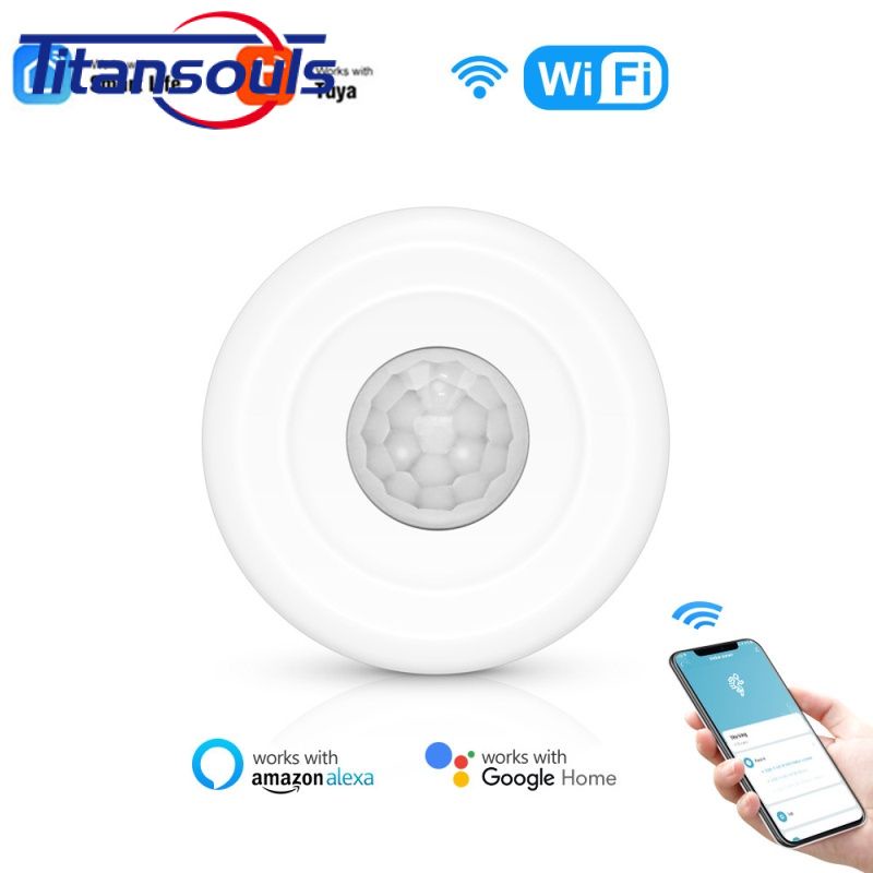 Sẵn sàng✅Tuya Wifi PIR Cảm Biến Chuyển Động, Nhà Thông Minh Hồng Ngoại Thụ Động Detector, an ninh Chống Trộm Báo Động Cảm Biến Từ Xa bằng Cuộc Sống Thông Minh TTS