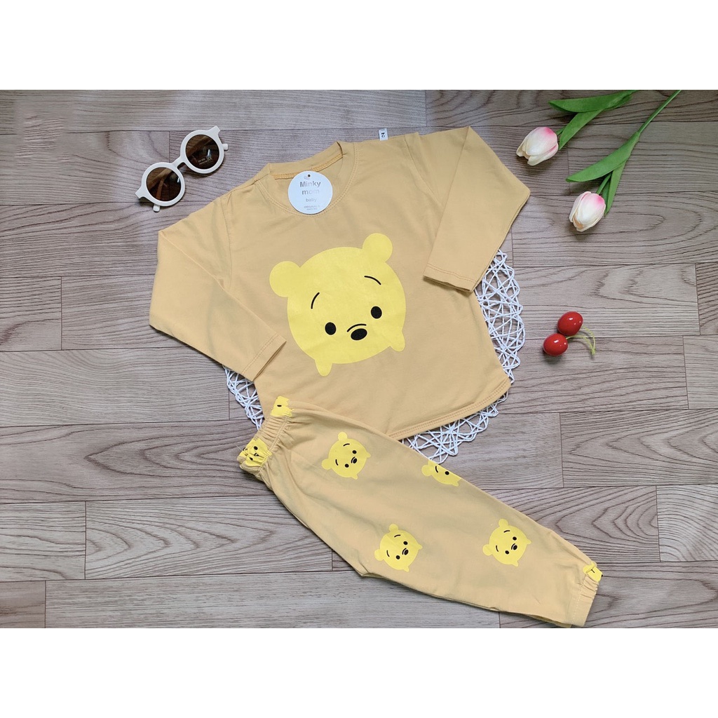[MẪU MỚI] BỘ DÀI TAY GẤU POOL CHẤT COTTON MỀM MÁT SIÊU ĐÁNG YÊU CHO BÉ TRAI VÀ GÁI 8-18KG. ẢNH CHỤP THẬT. VIDEO THẬT