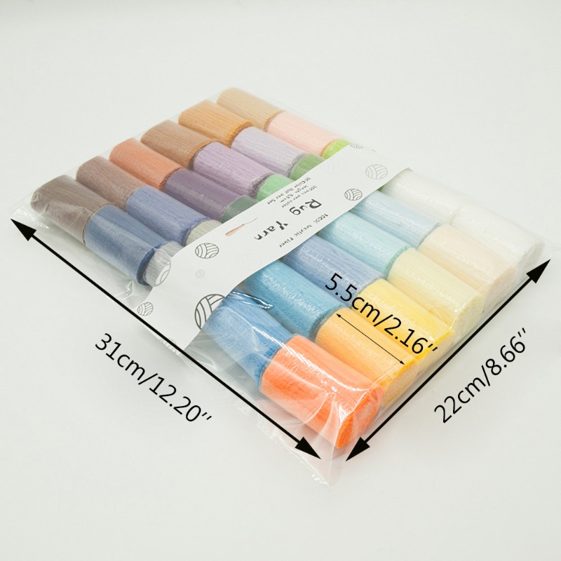 Bộ 30 Cuộn Len Nhiều Màu Sắc Dùng Để Đan Thảm