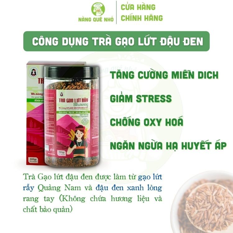Trà Gạo Lứt Giảm Cân Thanh Lọc Cơ Thể, Trà Gạo Lứt Đậu Đen Cô Gái Bh Nong Dưỡng Nhan