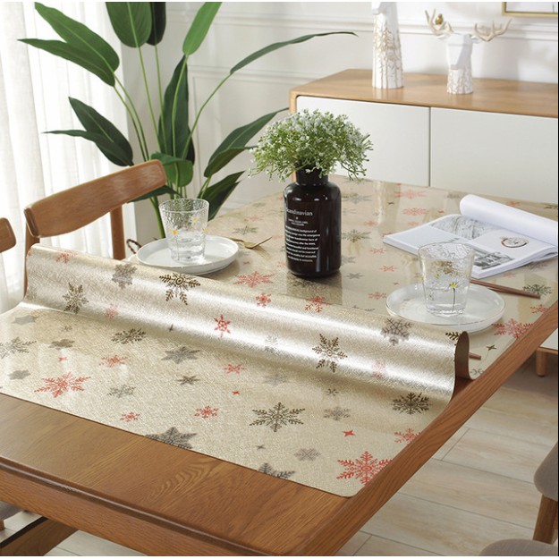 Khăn trải bàn chống thấm PVC tấm trải bàn hoa văn Bắc Âu
