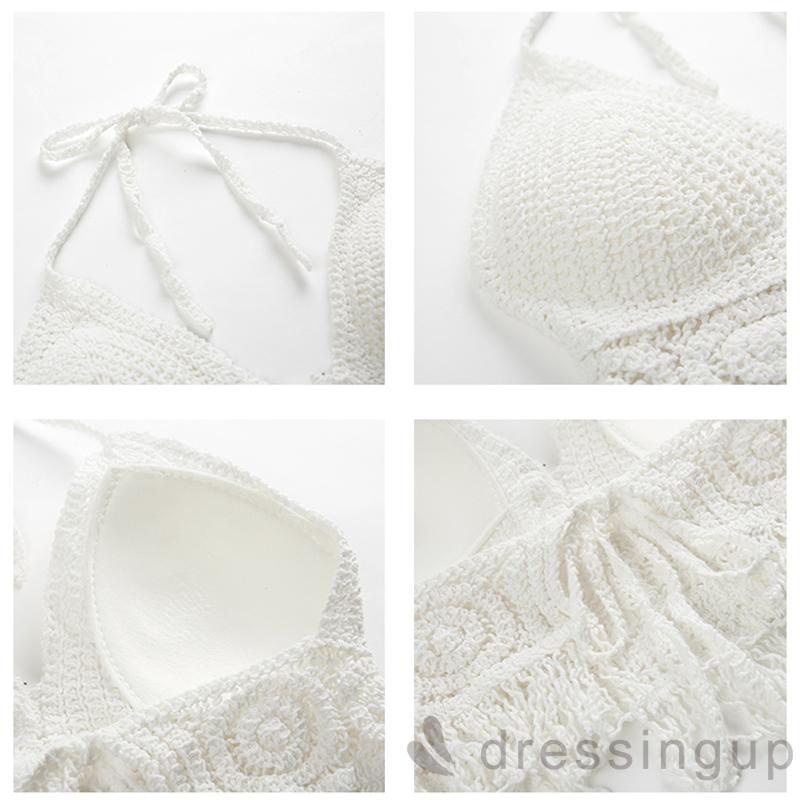 Áo Dệt Kim Hai Dây Hở Lưng Màu Sắc Trơn Thời Trang Cho Nữ