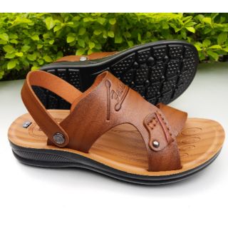 Dép xăng đan da đế cao 4cm