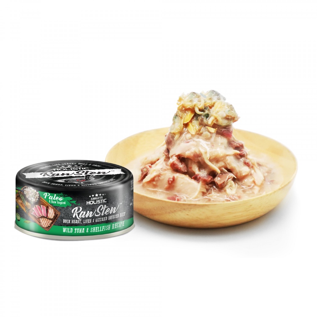Cá ngừ hộp Absolute Holistic RawStew cho chó &amp; mèo 80g