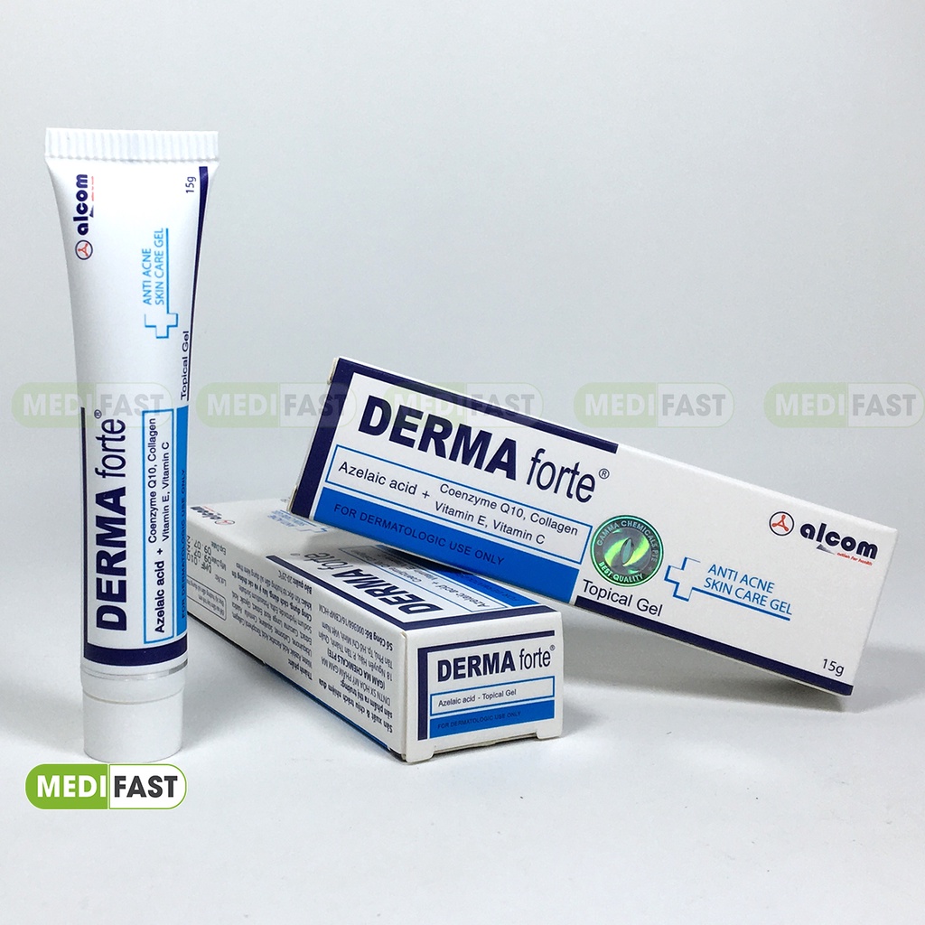 Derma Forte - Kem làm giảm mụn ẩn, trứng cá, đầu đen, làm mềm và làm mờ sẹo dưỡng da trắng mịn - Tuýp 15g