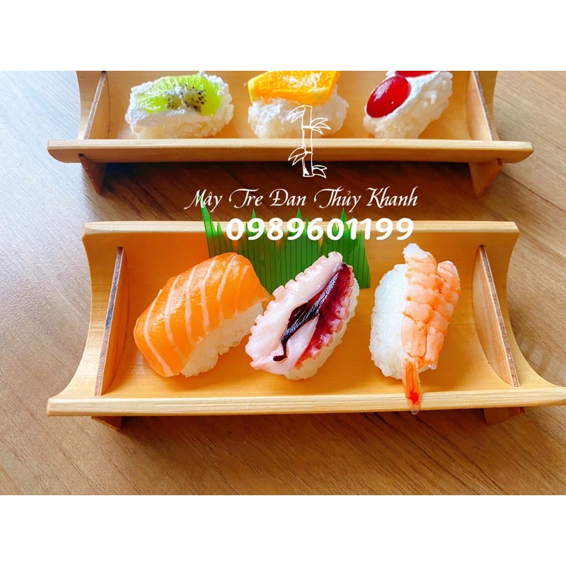 Khay tre, ống tre đựng đồ ăn, sushi, bánh kẹo, hoa quả, decor trang trí | BigBuy360 - bigbuy360.vn