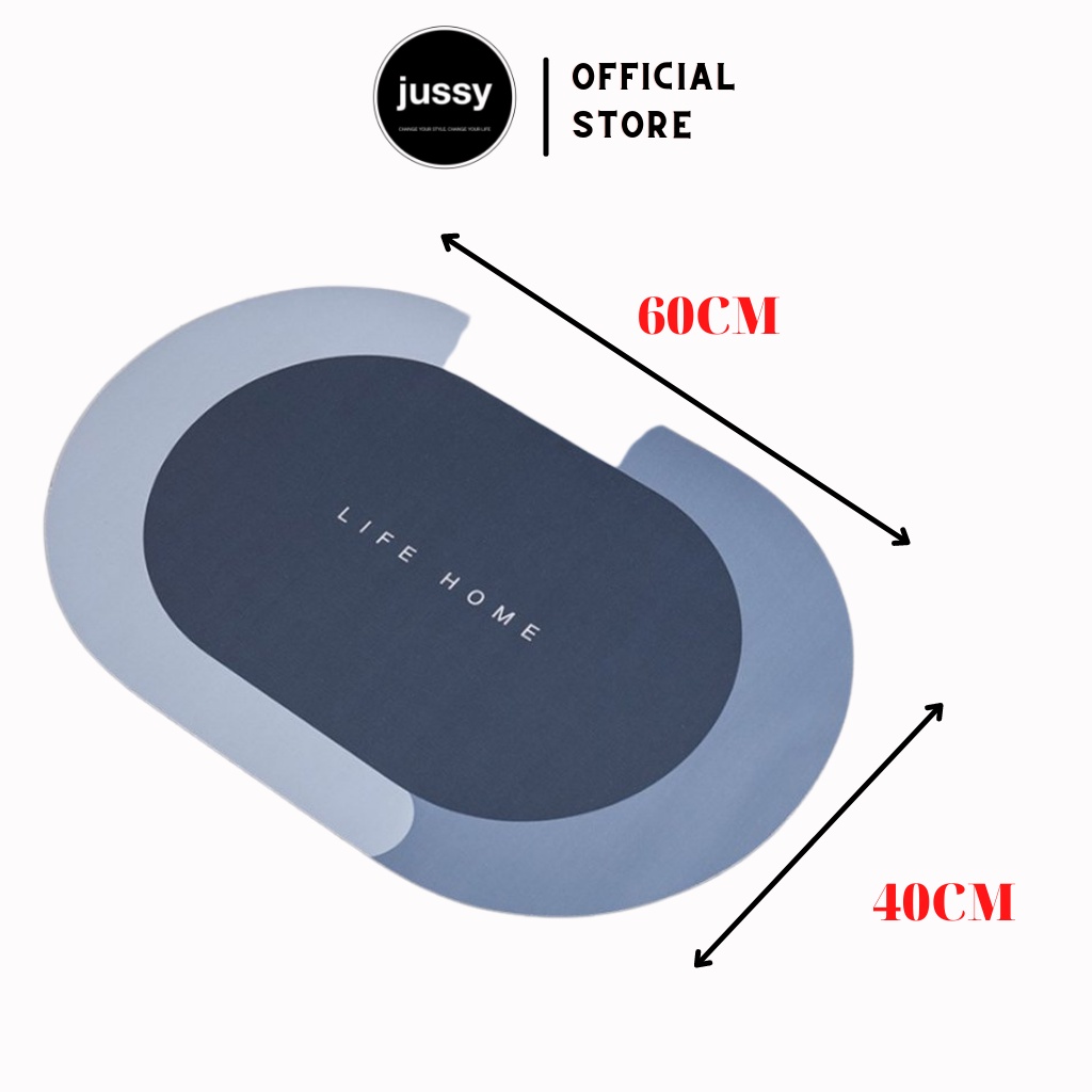 Thảm Lau Chân Thấm Nước Jussy Official Chống Trơn Trượt Chất Liệu Thảm Chùi Chân Siêu Mềm, Dày Và Thấm Nước Cực Tốt