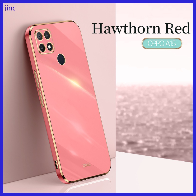 Ốp lưng Oppo A15 A15S case Vỏ điện thoại mạ điện sang trọng chất lượng cao