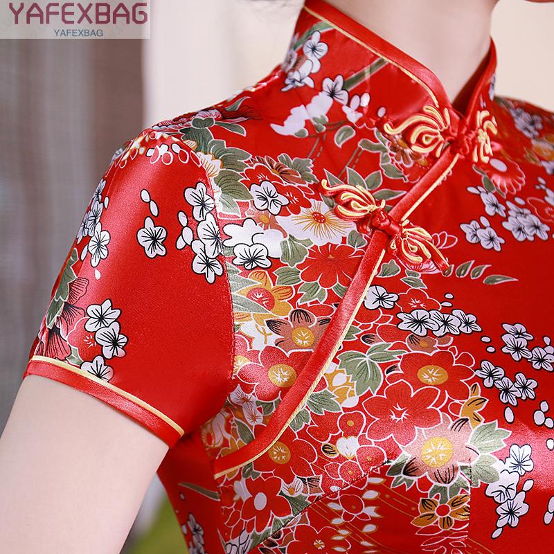 Đầm tay ngắn dáng dài thời trang trung hoa cho nữ