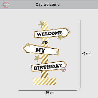 Cây Welcome trang trí sinh nhật chủ đề ngôi sao