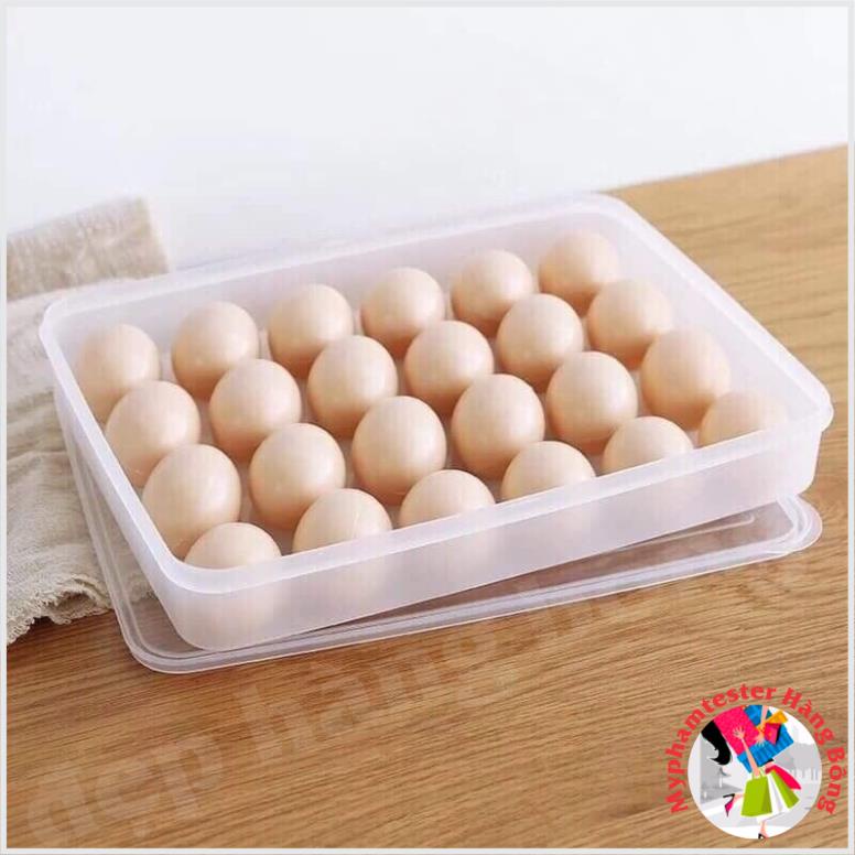 { HÀNG CAO CẤP} Hộp để trứng 1 tầng 24 ô tiện dụng VIỆT NHẬT