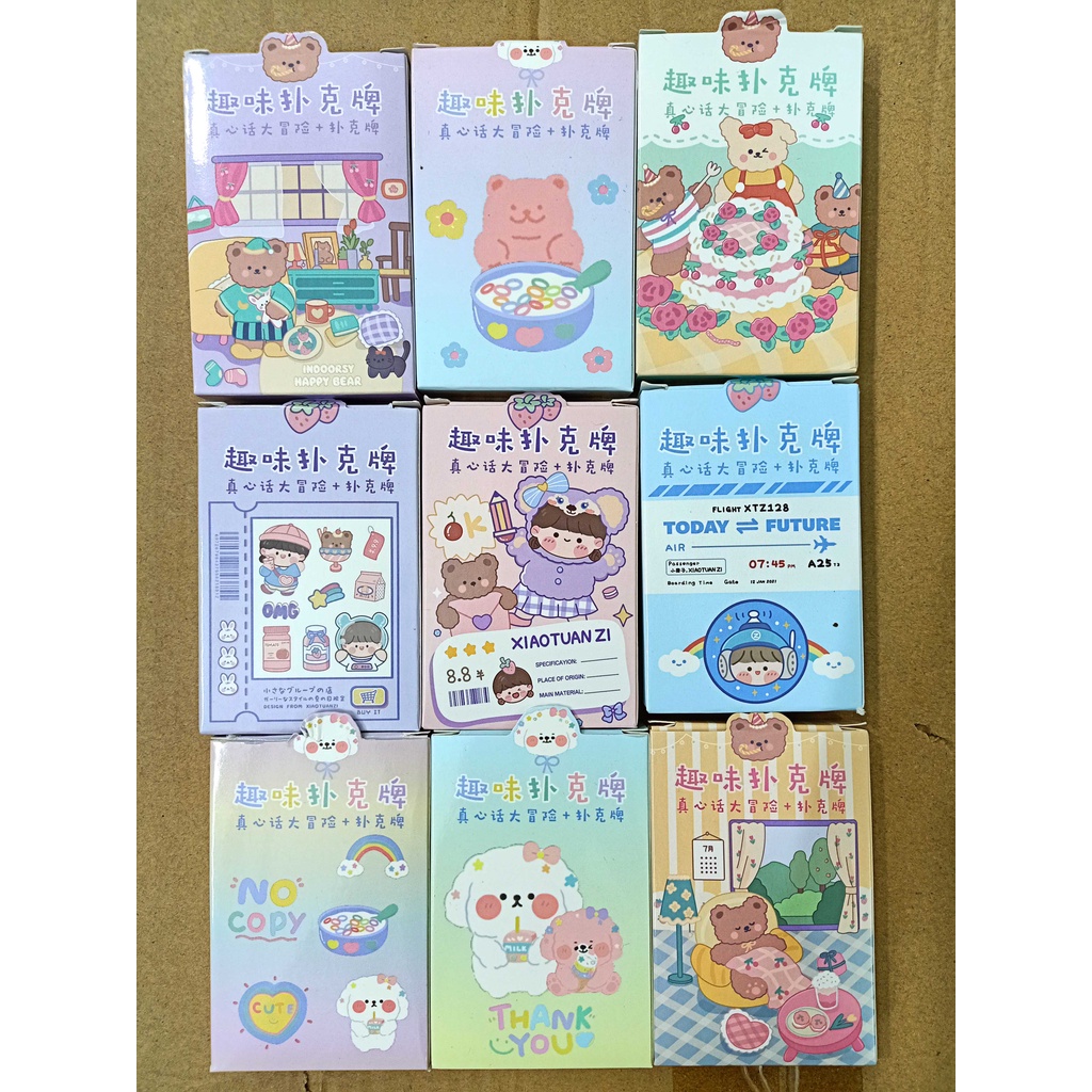 Thẻ bài HOẠT HÌNH SIÊU CUTE Bộ bài Tây anime IN HÌNH bộ Tú nhiều mẫu