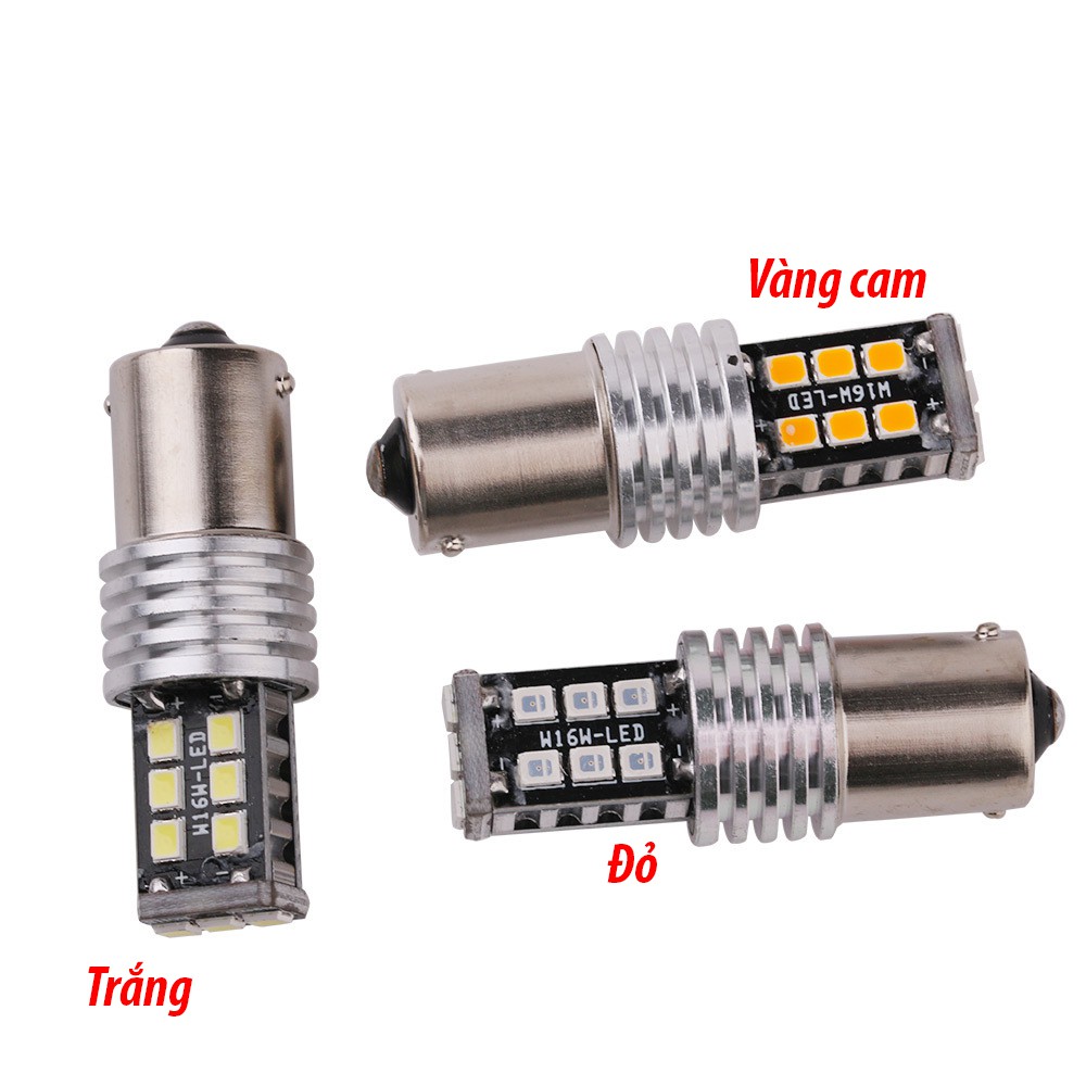 01 bóng đèn xi nhan chuẩn 1156 BAU15S ngạch 150 độ (15smd 2835 Vàng ấm)