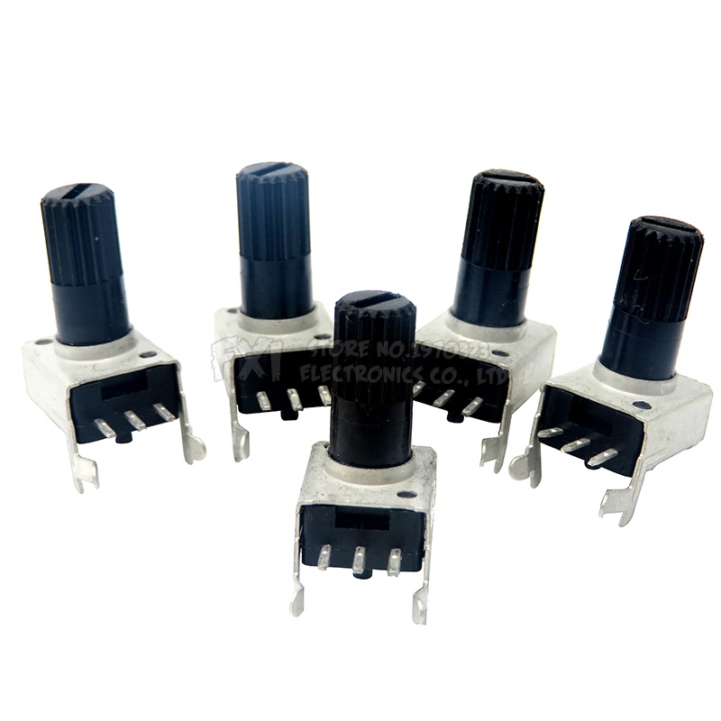 Set 10 Chiết Áp RV09 9 Loại 3pin 5k 10k 50k 100k 0932 12.5Mm Có Thể Điều Chỉnh