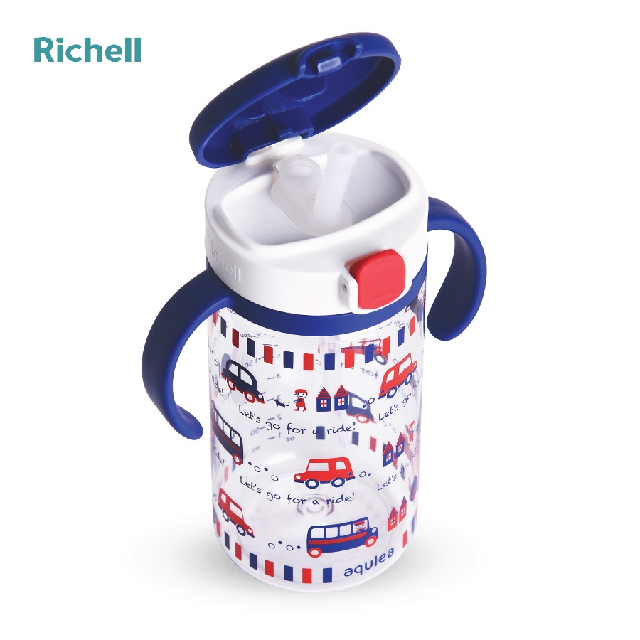 Cốc ống hút Richell Aqulea 320ml