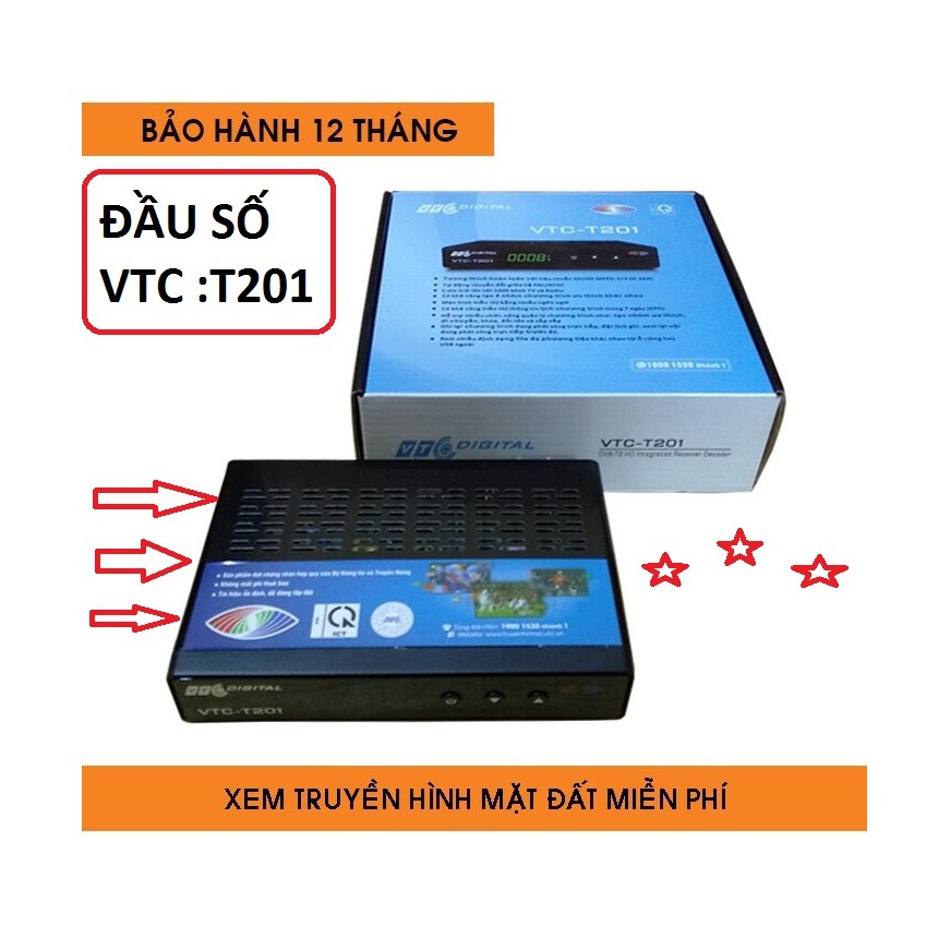 Đầu thu kỹ thuật số,đầu thu mặt đất VTC T201