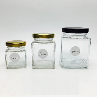 BỘ 100 HŨ THỦY TINH VUÔNG 100ML NẮP THIẾC ĐỰNG BỘT, CHƯNG YẾN