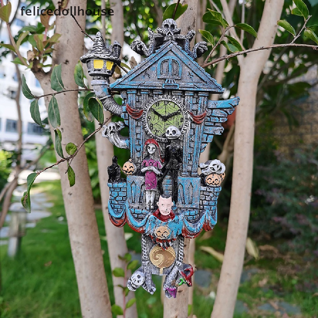 Đồng Hồ Hình Đầu Lâu Bằng Nhựa Resin Phong Cách Vintage Trang Trí Nhà Cửa / Sân Vườn / Phòng Khách