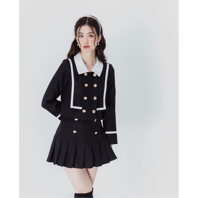 Set Dạ Tweet  hàng Thiết Kế Màu Xanh Ngọc A075