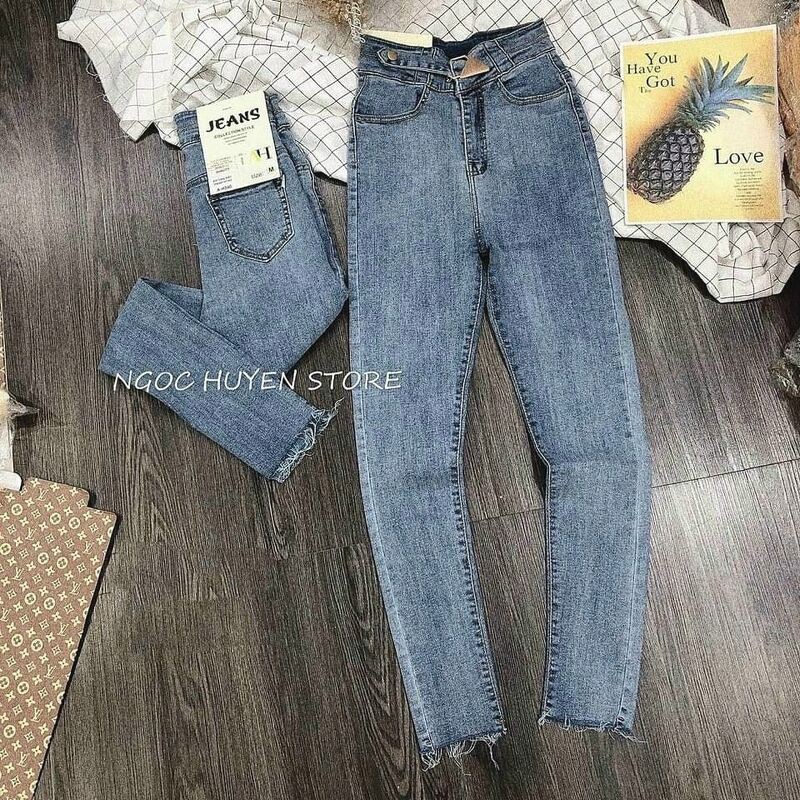 [Mã WASTMAY giảm 15% tối đa 30K đơn 150K] Quần bò jeans cạp khuy dáng ôm hàng đẹp | BigBuy360 - bigbuy360.vn