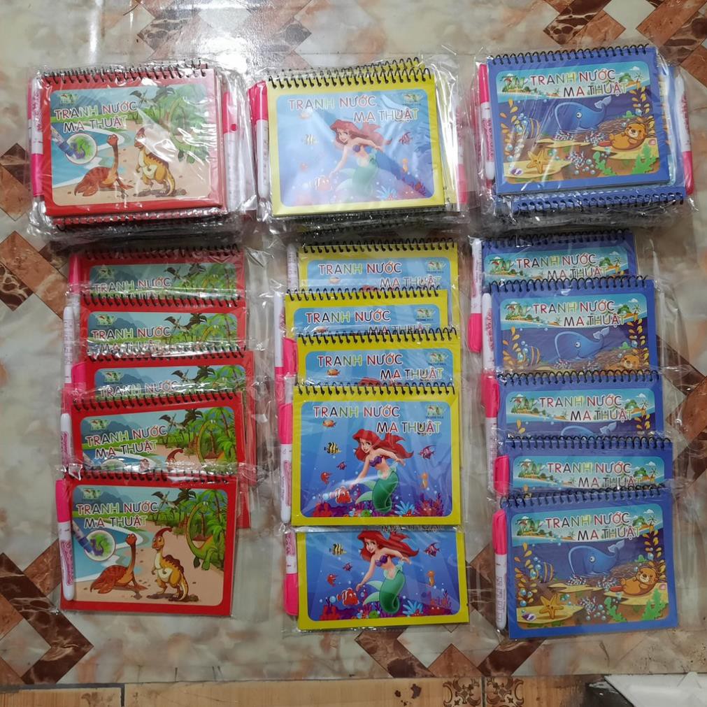 Tranh Tô Màu Vẽ Nước, Tự Xóa, Dùng Nhiều Lần
