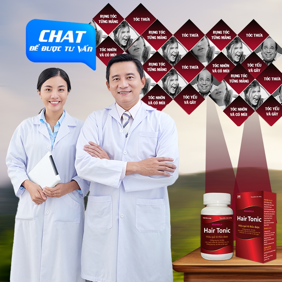 Viên uống kích thích mọc tóc, giảm rụng tóc Hairtonic chống bạc tóc, cải thiện khô tóc hiệu quả, an toàn từ thiên nhiên